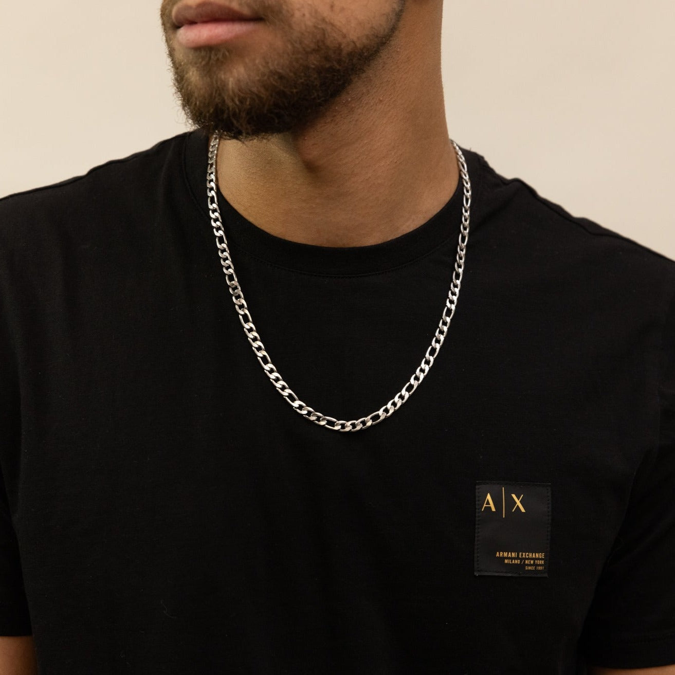 Silver Figaro Necklace