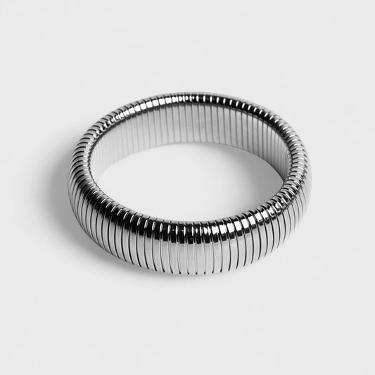 Serpent Bangle Silver